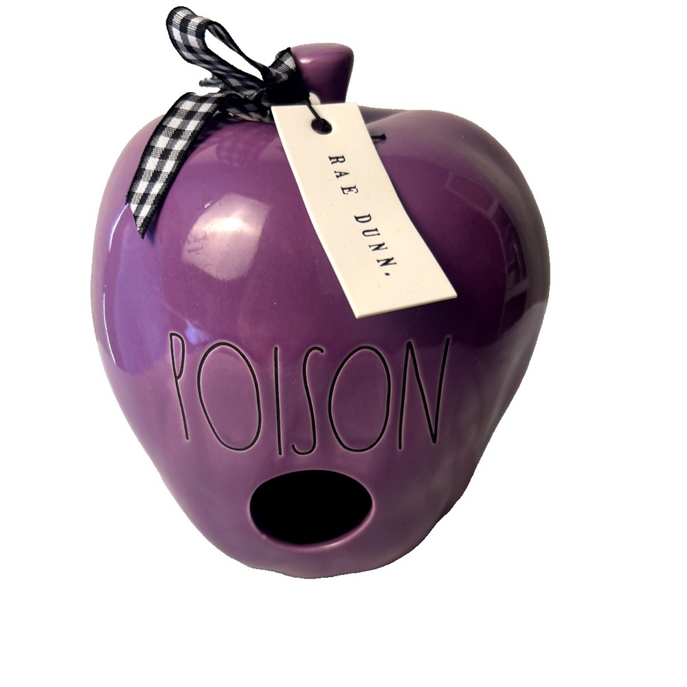 Rae Dunn Purple "Poison" Birdhouse by Magenta NWT